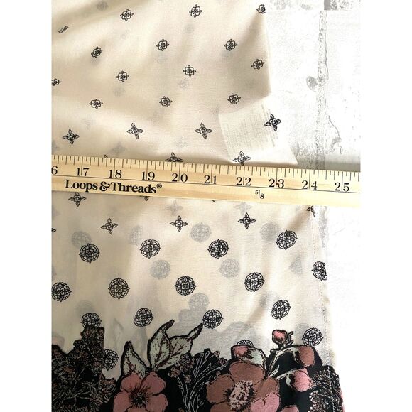 Altard State Floral Border Print Kimono Bell Sleeve Lightweight Boho Cover Up L - Picture 7 of 13